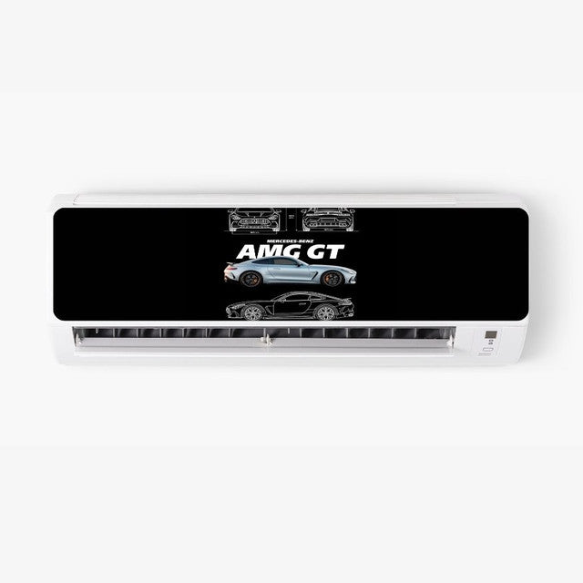 Amg GT Black AC Sticker - Split AC Decal | Air Conditioner Skin Sticker