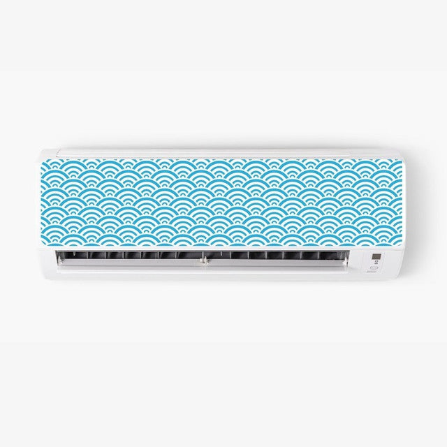 Blue Pattern AC Sticker - Split AC Decal | Air Conditioner Skin Sticker